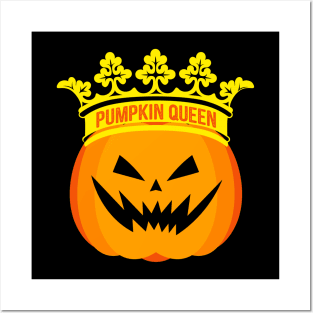 Pumpkin Queen Funny Halloween Shirt Season Scary Costume Posters and Art